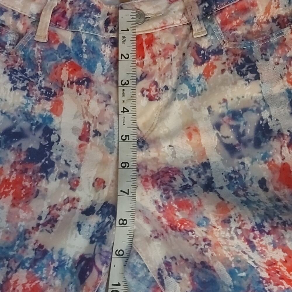 TOPSHOP Moto Leigh Skinny Velvet Floral Jean 26 Dopamine Fairycore Prints Boho - Picture 7 of 9